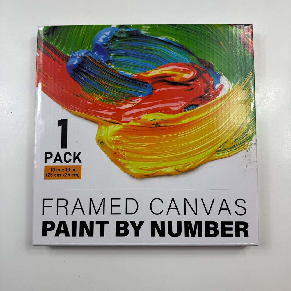 Offito Framed Paint by Number Kit - Purple Hydrangea Flower 10x10 Canvas